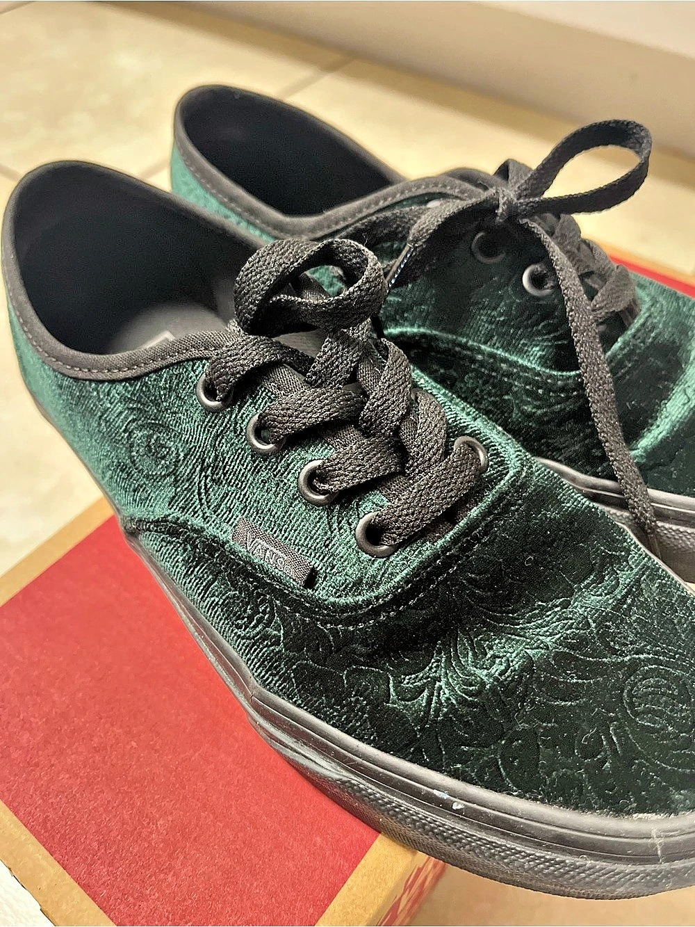 Vans Authentic Anaheim Factory Old Skool 36 DX Floral Sneakers in Green & Black